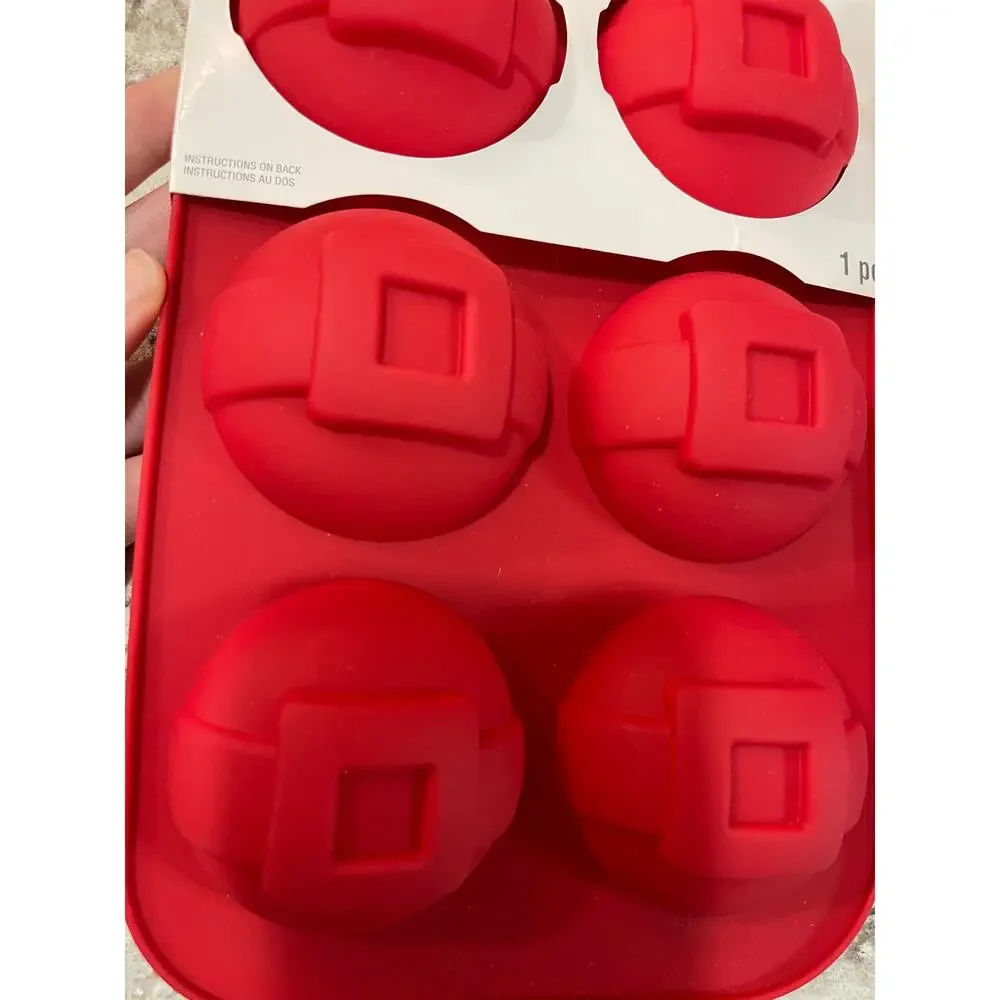 Celebrate It Christmas Noel Red Santa Belly Silicon Candy Molder Set of 2 NEW